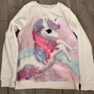 H&M unicorn sweater for girls